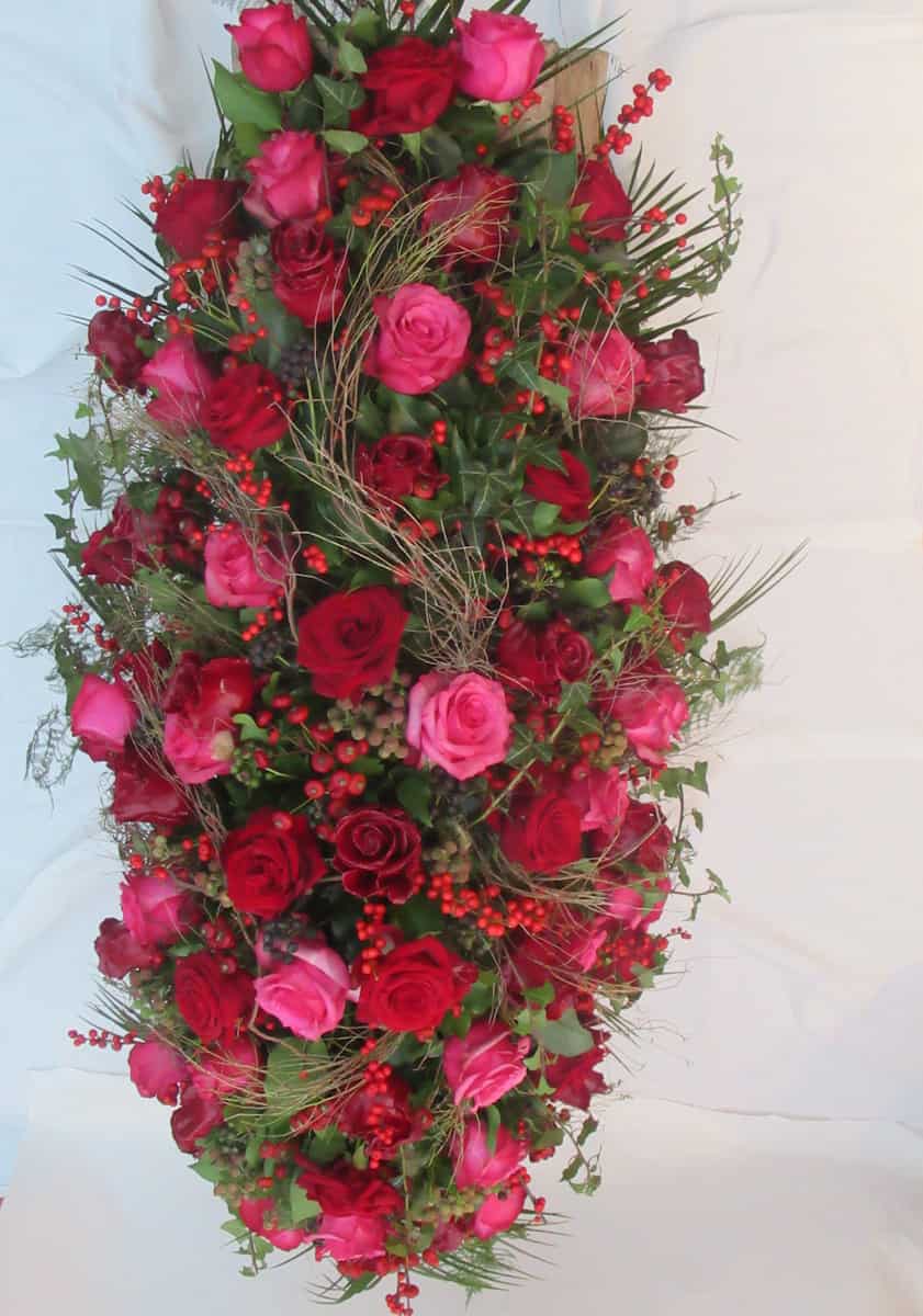 3 Sargschmuck in Rot Pink