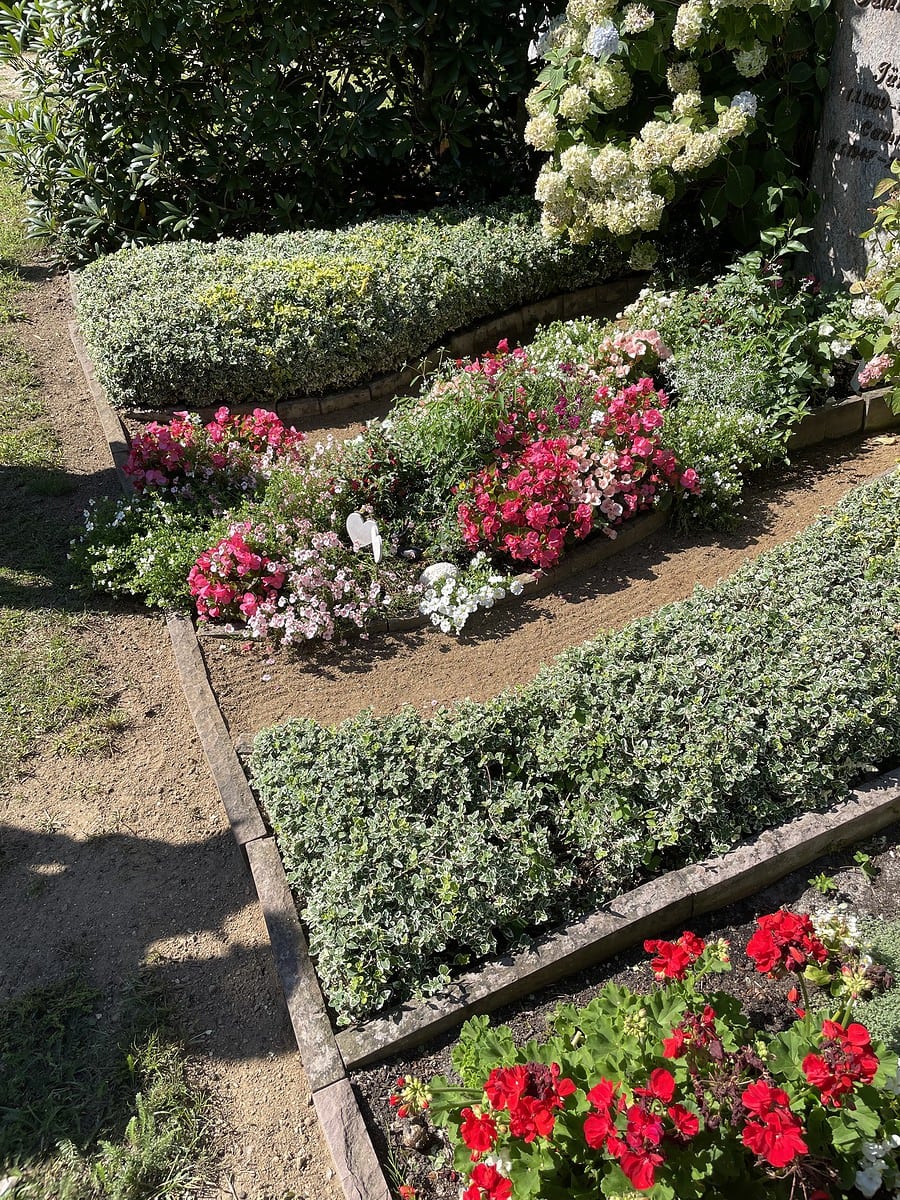 5 Grabgestaltung Sommer
Sommerbeet in Pink, Rosa und Weiß