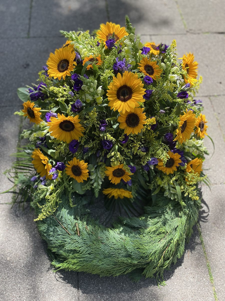 5 Trauerkranz Gelb - Sonnenblumen
